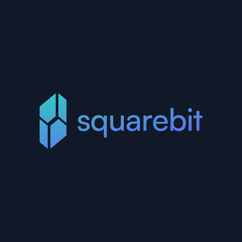 Squarebit logo - geometric tech identity